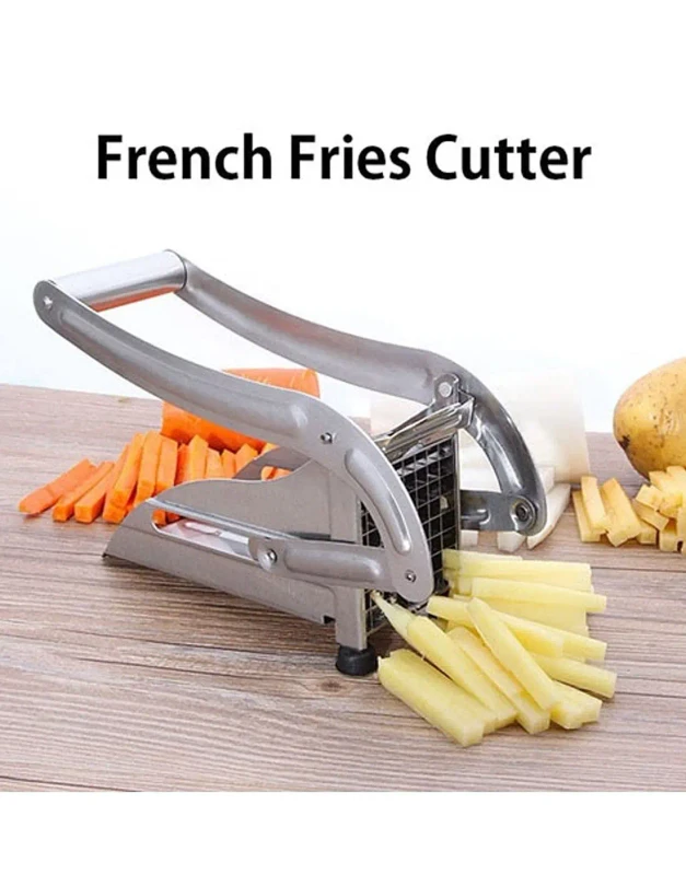 Heavy-Duty Stainless Steel French-Fry Cutter with lever press and suction base